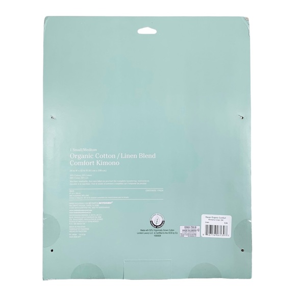 Tan Organic Cotton & Linen Blend Kimono Robe- ONLY 1 LEFT! - Picture 9 of 12